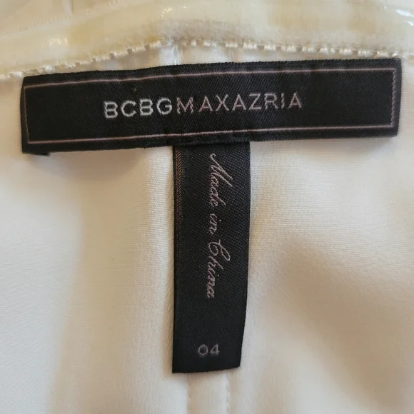 BCBG‎ White Palais One Shoulder Cocktail Dress Size 4 - Picture 6 of 6